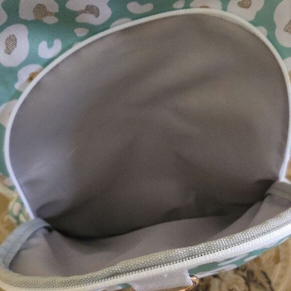 Pottery Barn Teen Aqua Gold Metallic Leopard Backpack - Picture 6 of 9